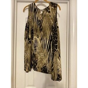 Womens Only 9 Tank Top Multi Color size 2X